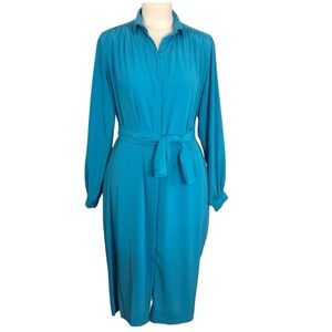 Vintage 1980’s Halston long sleeve shirt dress